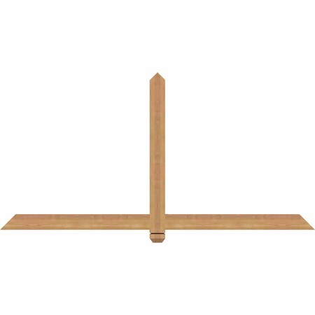 Ekena Millwork Eugene Smooth Timber Gable Bracket, Western Red Cedar, 72"W x 36"H x 1 1/2"D x 3 1/2"F, 12/12 Pitch GBW072X36X0204EUG00SWR